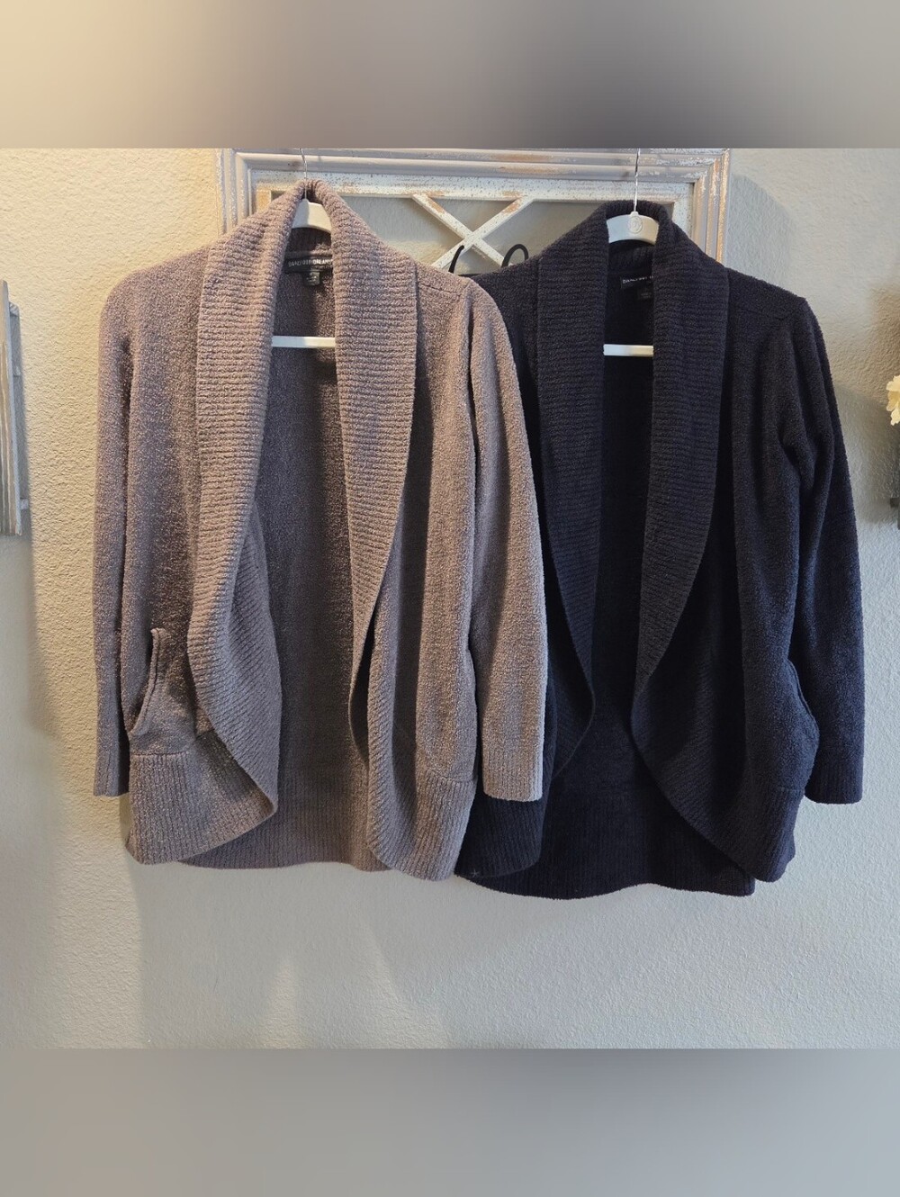 Barefoot Dreams Circle Cardigan Lot of 2 Black & Grey Size Medium